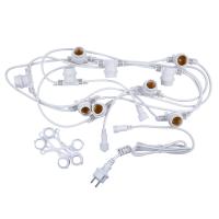UDL-K121 10-E27-5M IP65 WHITE BELT-LIGHT Гирлянда Белт-лайт. 5м + 1.5м сетевой шнур. 10 патронов E27. шаг 50см. Белая. TM Uniel