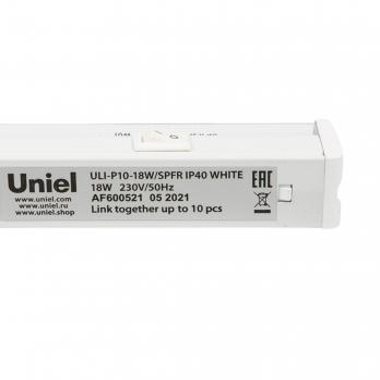 ULI-P10-18W-SPFR IP40 WHITE Светильник для растений светодиодный линейный. 560мм. выкл. на корпусе. Спектр для фотосинтеза. TM Uniel