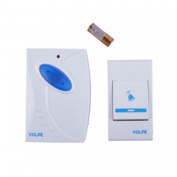 UDB-Q025 W-R1T1-16S-80M-WH Звонок беспроводной. 36 мелодий. Световая индикация. Радиус действия 80 метров. Блистерная упаковка. Белый.ТМ Volpe.