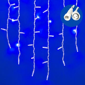 ULD-B3010-200-TWK BLUE IP67 Бахрома светодиодная с эффектом мерцания. 3м. Соединяемая. 200 светодиодов. Синий свет. Провод белый. TM Uniel.