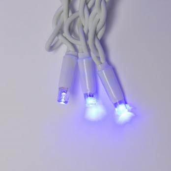 ULD-B3010-200-TWK BLUE IP67 Бахрома светодиодная с эффектом мерцания. 3м. Соединяемая. 200 светодиодов. Синий свет. Провод белый. TM Uniel.