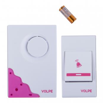 UDB-Q026 W-R1T1-16S-80M-WH Звонок беспроводной. 36 мелодий. Световая индикация. Радиус действия 80 метров. Блистерная упаковка. Белый. ТМ Volpe.