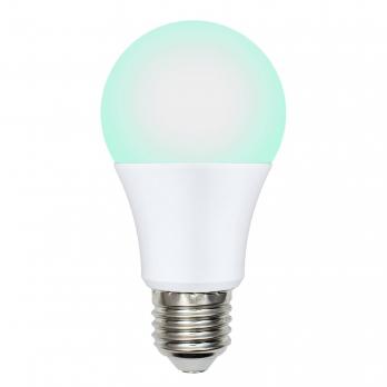 LED-A60-9W-SCBG-E27-FR-DIM IP65 PLO65WH Лампа светодиодная диммируемая для бройлеров. Спектр синий и зеленый. TM Uniel.