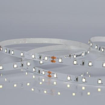 ULS-2835-60LED-m-8mm-IP20-DC24V-6W-m-5M-DW Гибкая светодиодная лента на самоклеящейся основе. Катушка 5 м. в герметичной упаковке. Дневной белый свет 6500K. ТМ Uniel.
