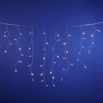 ULD-B3010-200-DTA WARM WHITE IP20 Бахрома светодиодная с контроллером. 3 м. 200 светодиодов. Теплый белый свет. Провод прозрачный. TM Uniel.