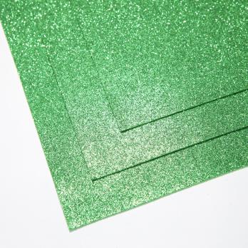 VR-FE4 40T13-S60X70-HPL21EG011 Glitter Verde chiaro-Светло-зеленый Фоамиран глиттерный. толщина 1.5мм. лист 60x70см. в пачке из 10 листов. TM Volpe Rosa