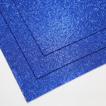 VR-FE4 40T13-S60X70-HPL27EG022 Glitter Azzurro-Лазурно-синий Фоамиран глиттерный. толщина 1.5мм. лист 60x70см. в пачке из 10 листов. TM Volpe Rosa
