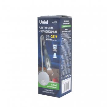 ULT-F22-3W-4000K IP20 SILVER Светильник светодиодный настенный гибкий для интерьерного освещения. 85-265В. Белый свет 4000К. Серебряный. TM Uniel