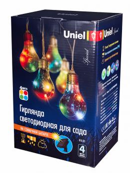 USL-S-126-PT4000 BULBS Садовая гирлянда на солнечной батарее Лампочки. 40 светодиодов. Разноцветный свет. 1xАA Ni-Mh аккумулятор в-к. IP44. TM Uniel