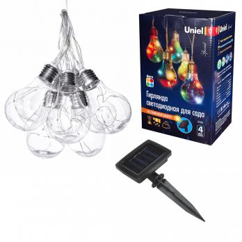 USL-S-126-PT4000 BULBS Садовая гирлянда на солнечной батарее Лампочки. 40 светодиодов. Разноцветный свет. 1xАA Ni-Mh аккумулятор в-к. IP44. TM Uniel