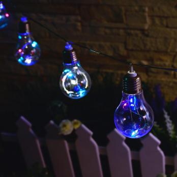 USL-S-126-PT4000 BULBS Садовая гирлянда на солнечной батарее Лампочки. 40 светодиодов. Разноцветный свет. 1xАA Ni-Mh аккумулятор в-к. IP44. TM Uniel