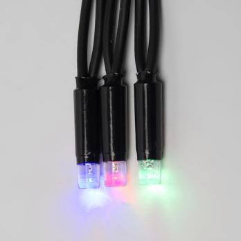 ULD-S1000-120-TBK MULTI IP67 Гирлянда светодиодная с эффектом мерцания. 10м. Соединяемая. 120 светодиодов. Разноцветный свет. Провод черный. TM Uniel.