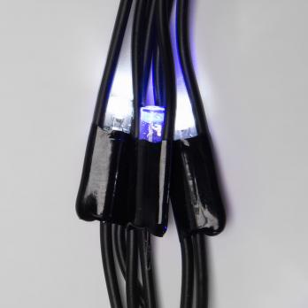 ULD-N2015-288-SBK WHITE-BLUE IP67 Сетка светодиодная. статическое свечение. 2x1.5м. Соединяемая. 288 светодиодов. Бело-синий свет. Провод черный. TM Uniel.