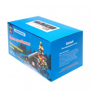 ULD-N2015-288-SBK WHITE-BLUE IP67 Сетка светодиодная. статическое свечение. 2x1.5м. Соединяемая. 288 светодиодов. Бело-синий свет. Провод черный. TM Uniel.