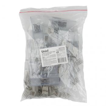 UTC-K-14-N22 CLEAR 025 POLYBAG Соединитель контактный прямой для светодиодных лент ULS-N22 RGB NEON 220В. 8x16мм. 4 контакта.Цвет прозрачный. 25 штук в пакете. TM Uniel