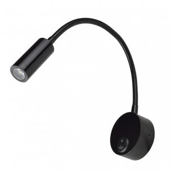 ULT-F21-3W-4000K IP20 BLACK Светильник светодиодный настенный гибкий для интерьерного освещения. 85-265В. Белый свет 4000К. Черный. TM Uniel