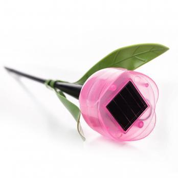 USL-C-451-PT305 PINK TULIP Садовый светильник на солнечной батарее Розовый тюльпан. Белый свет. 1xLR аккумулятор в-к. IP44. TM Uniel.