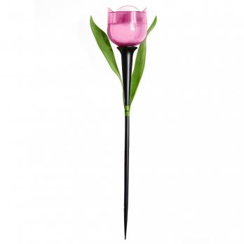 USL-C-451-PT305 PINK TULIP Садовый светильник на солнечной батарее Розовый тюльпан. Белый свет. 1xLR аккумулятор в-к. IP44. TM Uniel.