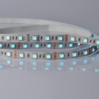 ULS-M25-5050-60LED-m-10mm-IP20-DC12V-14.4W-m-5M-RGB PROFI Гибкая светодиодная лента на самоклеящейся основе. Катушка 5м. в герметичной упаковке. RGB. ТМ Uniel.