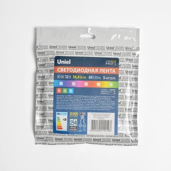 ULS-M25-5050-60LED-m-10mm-IP20-DC12V-14.4W-m-5M-RGB PROFI Гибкая светодиодная лента на самоклеящейся основе. Катушка 5м. в герметичной упаковке. RGB. ТМ Uniel.