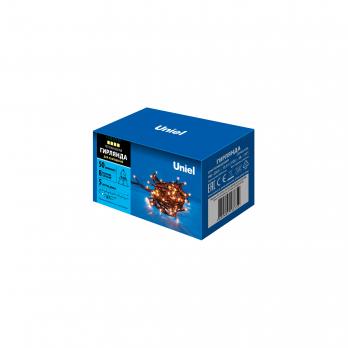 UDL-S0500-050-DGA WARM WHITE IP20 MINI Гирлянда с контроллером. 5м. 50 миниламп накаливания. Теплый белый свет. Провод зеленый. TM Uniel