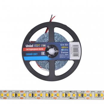 ULS-M11-2835-60LED-m-8mm-IP20-DC12V-4.8W-m-5M-BLUE PROFI Гибкая светодиодная лента на самоклеящейся основе. Катушка 5м. в герметичной упаковке. Синий свет. ТМ Uniel.