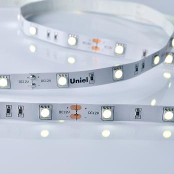 ULS-M22-5050-30LED-m-10mm-IP20-DC12V-7.2W-m-5M-6500K PROFI Гибкая светодиодная лента на самоклеящейся основе. Катушка 5м. в герметичной упаковке. Дневной свет 6500K. ТМ Uniel.