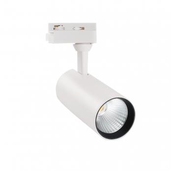 ULB-Q276 15W-4000К WHITE Светильник-прожектор светодиодный трековый. 1350 Лм. Белый свет 4000К. Корпус белый. ТМ Volpe.