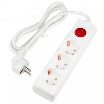 S-GCU3-1.5B WHITE Удлинитель серии Ultra. шнур 1.5м.. 3 гнезда. 16A. с-з. Белый. TM Uniel