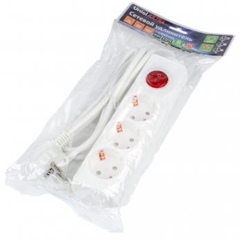 S-GCU3-1.5B WHITE Удлинитель серии Ultra. шнур 1.5м.. 3 гнезда. 16A. с-з. Белый. TM Uniel