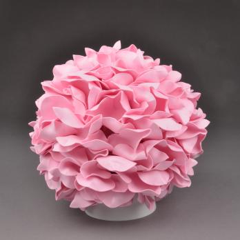 ULW-R07 T-3000K-150C-A Гортензия Белый-Светлая роза Светильник светодиодный со сменной лампойв-к. E27. теплый белый свет 3000K. Плафон D150мм. прозрачный. Белое основание. TM Uniel