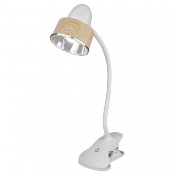 TLD-557 Brown-LED-350Lm-5500K-Dimmer Светильник настольный прищепка. 5W. Сенсорный выключатель. Коричневый. ТМ Uniel