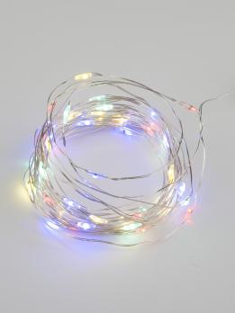 ULD-S0500-050-SCB-2AA MULTI IP20 DEW Гирлянда светодиодная на батарейках 2AA не в-к. Роса. 5м. 50 светодиодов. Разноцветный свет. Провод медный. TM Uniel.