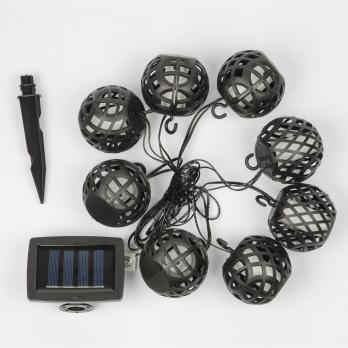 USL-S-120-PM2000 FIRE BALLS Садовая гирлянда на солнечной батарее Огненные шары. 80 светодиодов. Эффект пламени. 1xАА Ni-Mh аккумулятор в-к. IP44. TM Uniel
