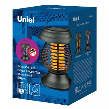 USL-F-300-PМ310 BUG ZAPPER Садовый светильник на солнечной батарее. 13 светодиодов. Эффект пламени и антимоскитный режим . 1xАА Ni-Mh аккумулятор в-к. IP44. TM Uniel.