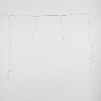 ULD-B1805-048-DTA WARM WHITE IP20  Бахрома светодиодная с контроллером. 1.8 м. 48 светодиодов.  Теплый белый свет. Провод прозрачный. TM Uniel.