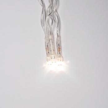 ULD-B1805-048-DTA WARM WHITE IP20  Бахрома светодиодная с контроллером. 1.8 м. 48 светодиодов.  Теплый белый свет. Провод прозрачный. TM Uniel.