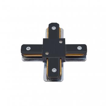 UBX-Q122 G41 BLACK 1 POLYBAG Соединитель для шинопроводов типа G. Х-образный. Однофазный. Черный. ТМ Volpe.