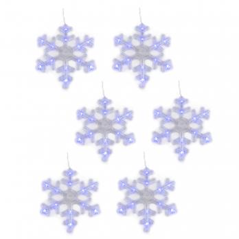 ULD-E1503-072-DTA BLUE IP20 SNOWFLAKES-3 Занавес фигурный светодиодный. 1.5х0.3м. 72 светодиода. Синий свет. Провод прозрачный. TM Uniel