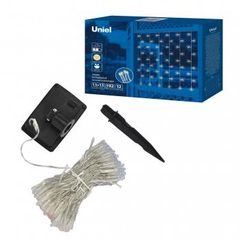 USL-S-131-PT1515 WARM WHITE CURTAIN Садовый занавес на солнечной батарее. 192 светодиода. Теплый белый свет . 1xАА Ni-Mh аккумулятор в-к. IP44. TM Uniel.