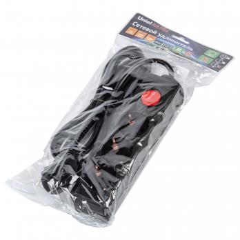 S-GCU3-3B BLACK Удлинитель серии Ultra. шнур 3м.. 3 гнезда. 16A. с-з. Черный. TM Uniel