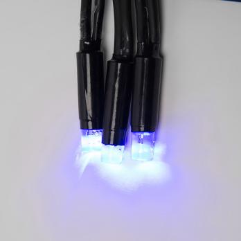 ULD-S1000-120-TBK BLUE IP67 Гирлянда светодиодная с эффектом мерцания. 10м. Соединяемая. 120 светодиодов. Синий свет. Провод черный. TM Uniel.