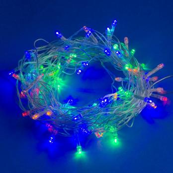 ULD-S2500-225-STK MULTI IP20 Гирлянда светодиодная. 25м. Соединяемая. 225 светодиодов. Разноцветный свет. Провод прозрачный. ТМ Uniel