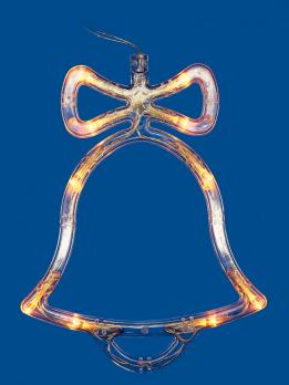 ULD-H1620-010-STA-3AAA WARM WHITE IP20 BELL Фигура светодиодная Колокольчик на батарейках 3AAA не в-к. 16х20см. Подвесная. 10 светодиодов. Теплый белый свет.  Провод прозрачный. TM Uniel