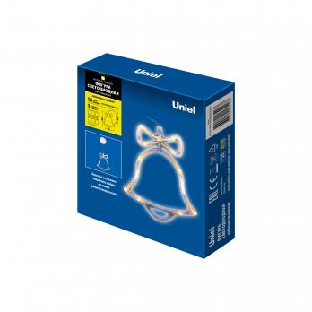 ULD-H1620-010-STA-3AAA WARM WHITE IP20 BELL Фигура светодиодная Колокольчик на батарейках 3AAA не в-к. 16х20см. Подвесная. 10 светодиодов. Теплый белый свет.  Провод прозрачный. TM Uniel