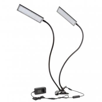 ULT-P37-24W-SPFB-TM-60 IP40 BLACK TWIN Светильник для растений светодиодный с таймером. на прищепке. Спектр для фотосинтеза. TM Uniel