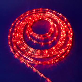 ULD-D50 50M-С08 IP44 RED Гирлянда светодиодная Дюралайт. 50м. С контроллером. Красный свет. Провод черный. ТМ Uniel