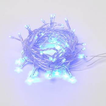 ULD-S0500-050-DTA BLUE IP20 Гирлянда светодиодная с контроллером. 5м. 50 светодиодов. Синий свет. Провод прозрачный. ТМ Uniel