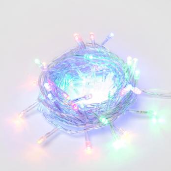 ULD-S0250-020-STA MULTI IP20  Гирлянда светодиодная. 2.5м. 20 светодиодов. Разноцветный свет. Провод прозрачный. ТМ Uniel