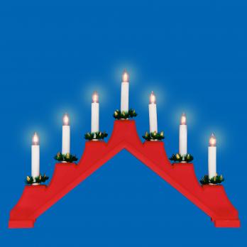 UDL-L7101-007-SWA-WW RED BRIDGE Фигура Новогодняя горка. 39.5х30.5см. 7 миниламп накаливания. Теплый белый свет. Корпус красный. Материал пластик. TM Uniel